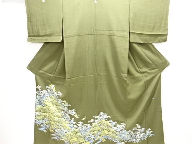JAPANESE KIMONO / IRO-TOMESODE / YUZEN / PINE / ARTIST WORK